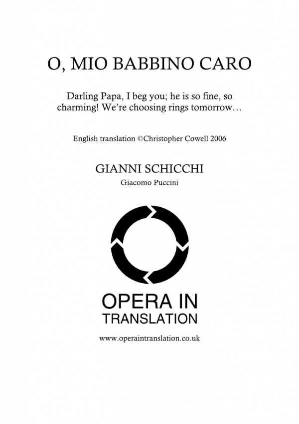 O mio babbino caro